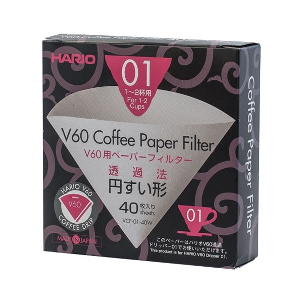 Hario papierové filtre pre V60-01 dripper 40ks