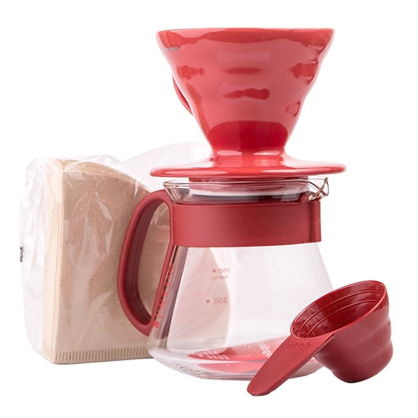 Hario V60 Dripper & Pot Set - dripper + server + filters