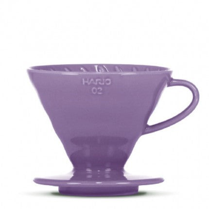 Hario V60-02 Ceramic Dripper Purple + 40 Filters