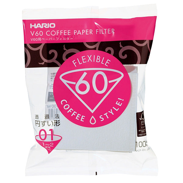 Hario V60-1 paper filters VCF-01-100W